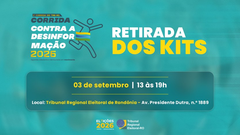 Inscritos na 1ª Corrida Contra a Desinformação deve retirar seus kits nesta quinta-feira (3).