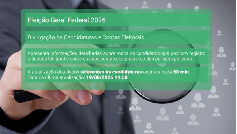 Plataforma do TSE reúne dados de candidatas e candidatos, situação dos registros e informações s...