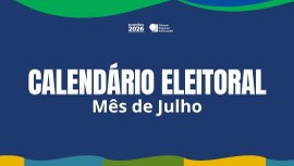 Card institucional do Tribunal Regional Eleitoral de Rondônia sobre o Calendário Eleitoral das E...