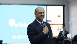 Registro fotográfico mostra o presidente do Tribunal Regional Eleitoral de Rondônia (TRE-RO), de...