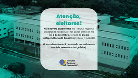 Durante o feriado, a Justiça Eleitoral manterá o plantão judiciário para atendimento de questões...