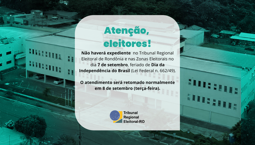 Durante o feriado, a Justiça Eleitoral manterá o plantão judiciário para atendimento de questões...