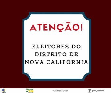 Atendimento Nova Califórnia Nova Califórnia