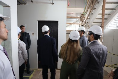 Atual e futuro presidentes acompanharam o andamento das obras do novo complexo, que reunirá sede...