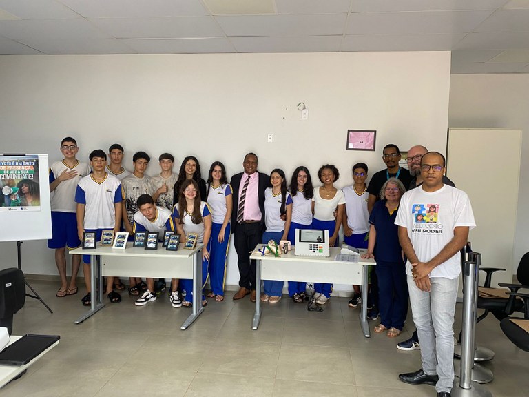 Projeto Meu Voto, Meu Poder aproxima estudantes da Justiça Eleitoral As ações levaram educação política incentivando a participação de jovens eleitores.