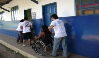 Foto tirada nas eleições 2010 referente a acessibilidade