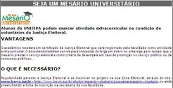 Apreentação do Projeto Mesário Voluntário na UNIJIPA