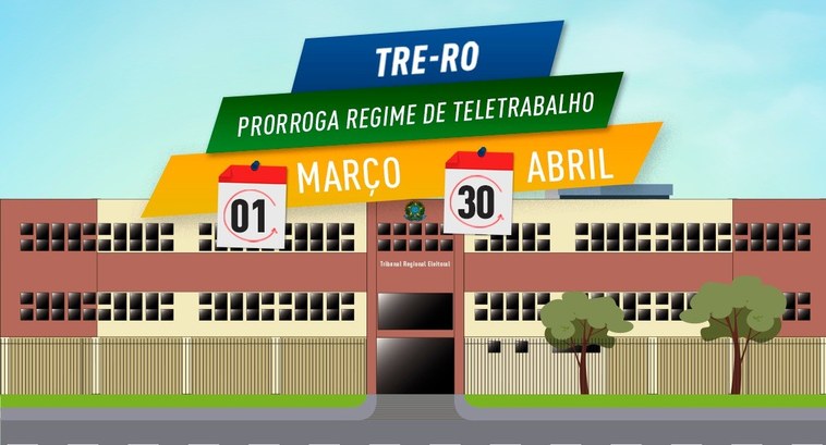 TRE-RO prorroga o regime de teletrabalho Os prazos processuais dos processos físicos ficam suspensos no período de 1º de março a 30 de ab...