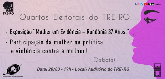 Junto com a abertura da exposição, a Escola Judiciária Eleitoral de Rondônia (EJE/RO) iniciará o...