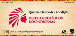 O evento acontecerá às 19h30 no auditório do TRE-RO, com abordagem sobre os direitos políticos d...