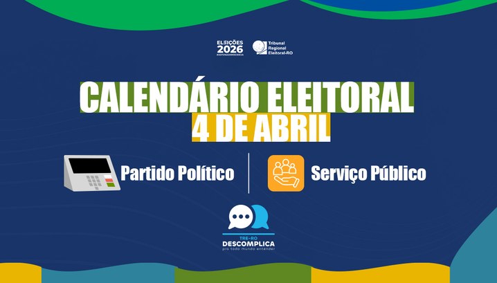 4 de abril é prazo importante para quem quer ser candidato Data marca limite para registro de partidos, filiação e domicílio eleitoral de candidatos e tamb...
