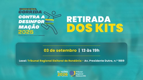 Inscritos na 1ª Corrida Contra a Desinformação deve retirar seus kits nesta quinta-feira (3).