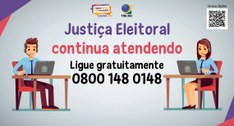 O eleitor pode ligar gratuitamente ao telefone 0800 148 0148