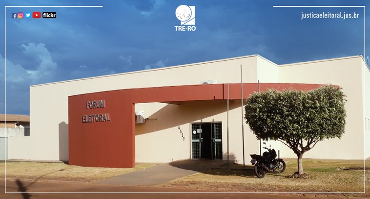 Posto de Atendimento ao eleitor de Nova Brasilândia terá horário alterado na próxima sexta, 18 Imagem da fachada do Posto de Atendimento de Nova Brasilândia