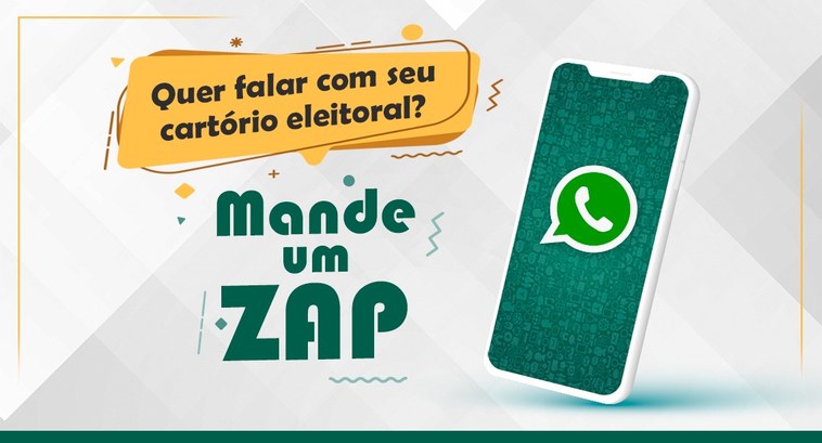 Precisa resolver alguma pendência com a Justiça Eleitoral? Mande um Zap O atendimento aos cartórios eleitorais pode realizados por meio do aplicativo