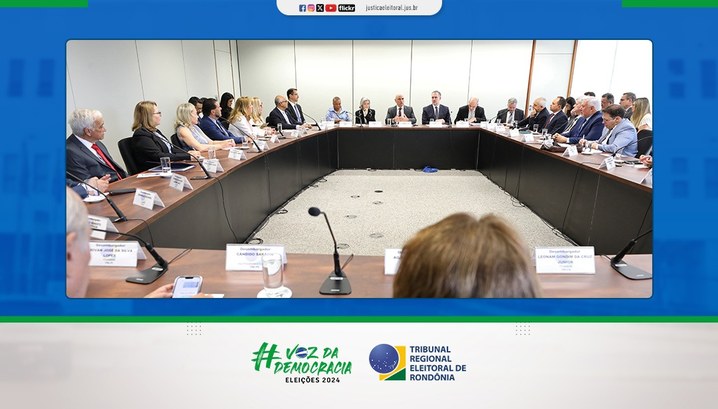 Presidente Daniel Lagos participa de reunião no TSE Encontro reuniu ministros do TSE e Presidentes dos TREs