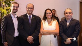 Raduan Miguel Filho participou de painel sobre integridade eleitoral, ao lado do procurador Leon...