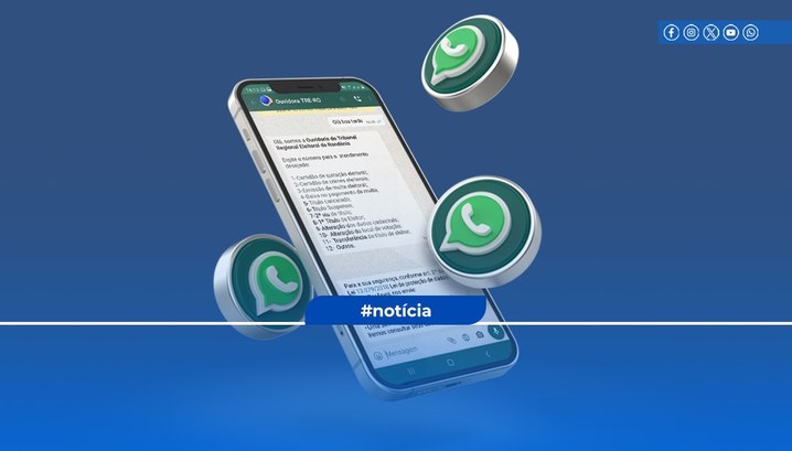 TRE-RO convoca eleitores para regularizarem situação eleitoral até 8 de maio Chamamento é feito via chatbot pelo WhatsApp oficial do tribunal