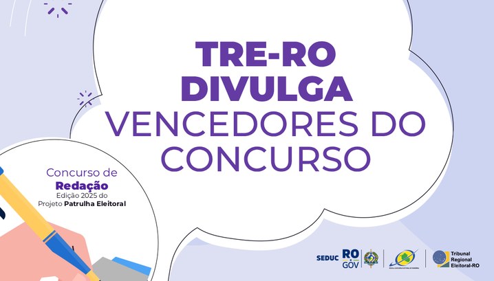 TRE-RO divulga resultado do Concurso de Redação 2025 Redações vencedoras foram escolhidas entre três polos do estado.