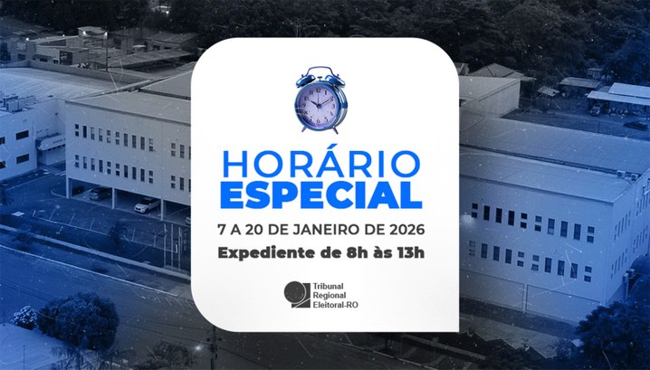 Expediente na Secretaria do Tribunal e Zonas Eleitorais será de 8h às 13h
