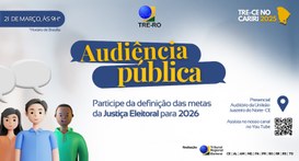 Evento será transmitido ao vivo pelo canal do TRE-CE no YouTube