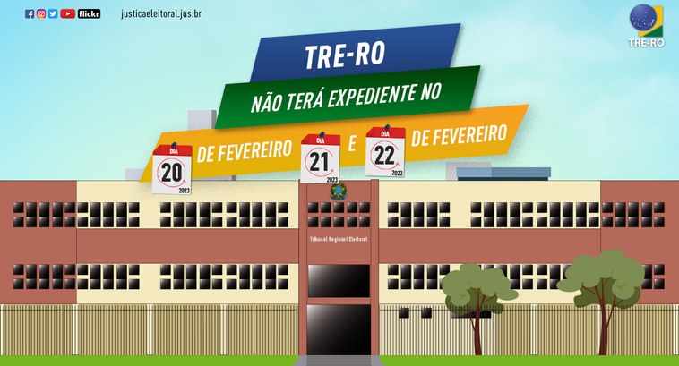 TRE-RO suspende expediente no Carnaval O atendimento ficará suspenso de 20 a 22 de fevereiro na Secretaria do Tribunal e nas zonas elei...