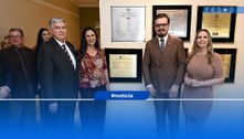 O desembargador Marcos Alaor Grangeia recebeu homenagem da OAB Rondônia pelos seus serviços à ad...